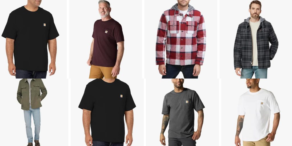 A collage of a man wearing different shirts
