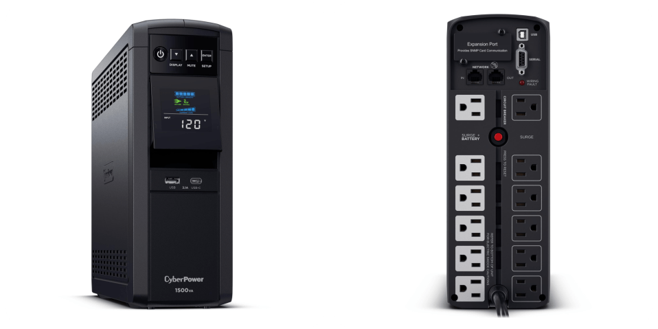 A close-up of a power supply