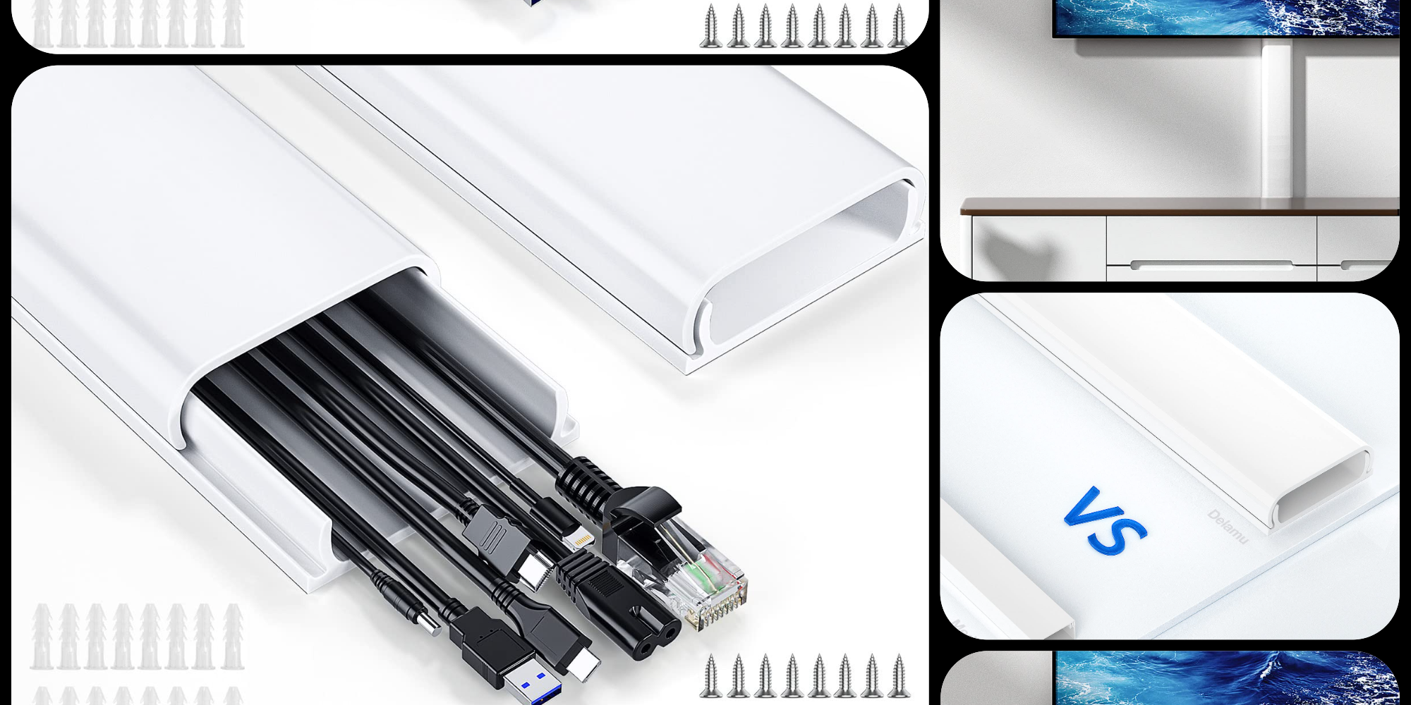 This impressive cord cover kit can hide up to 8 cables in one go, now $20