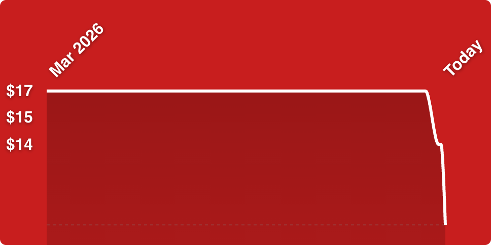 A red rectangular object with white lines