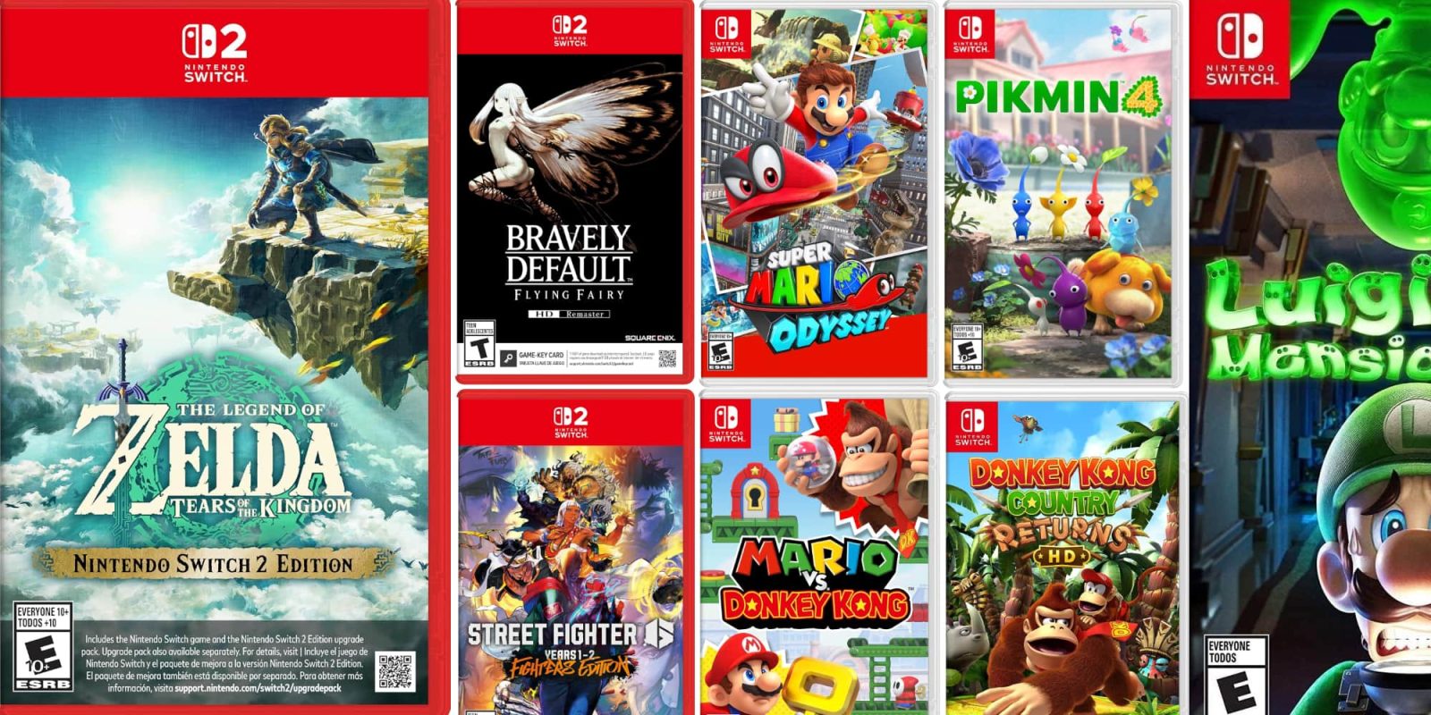 A group of video game cases