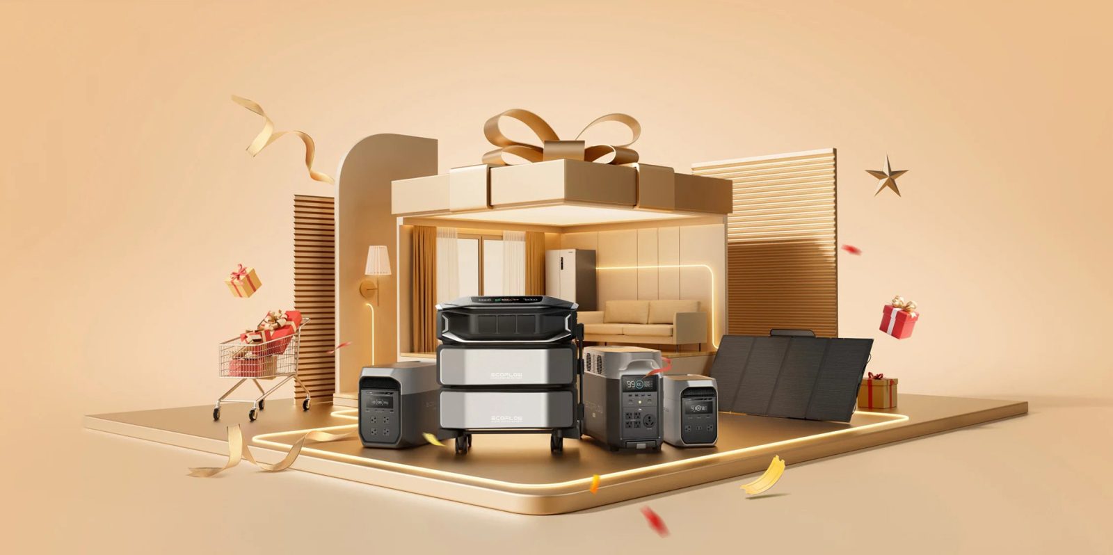 A group of electronic devices in a gift box