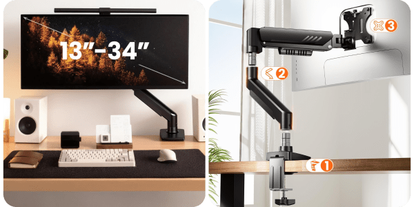 A computer monitor on a desk