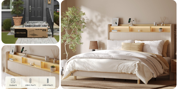 A bed with a white bedding and a tree
