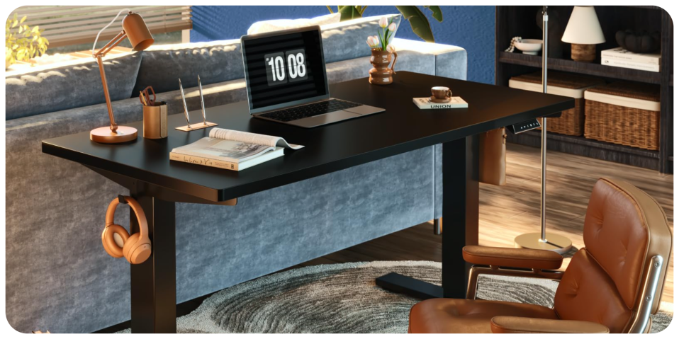 A laptop on a table