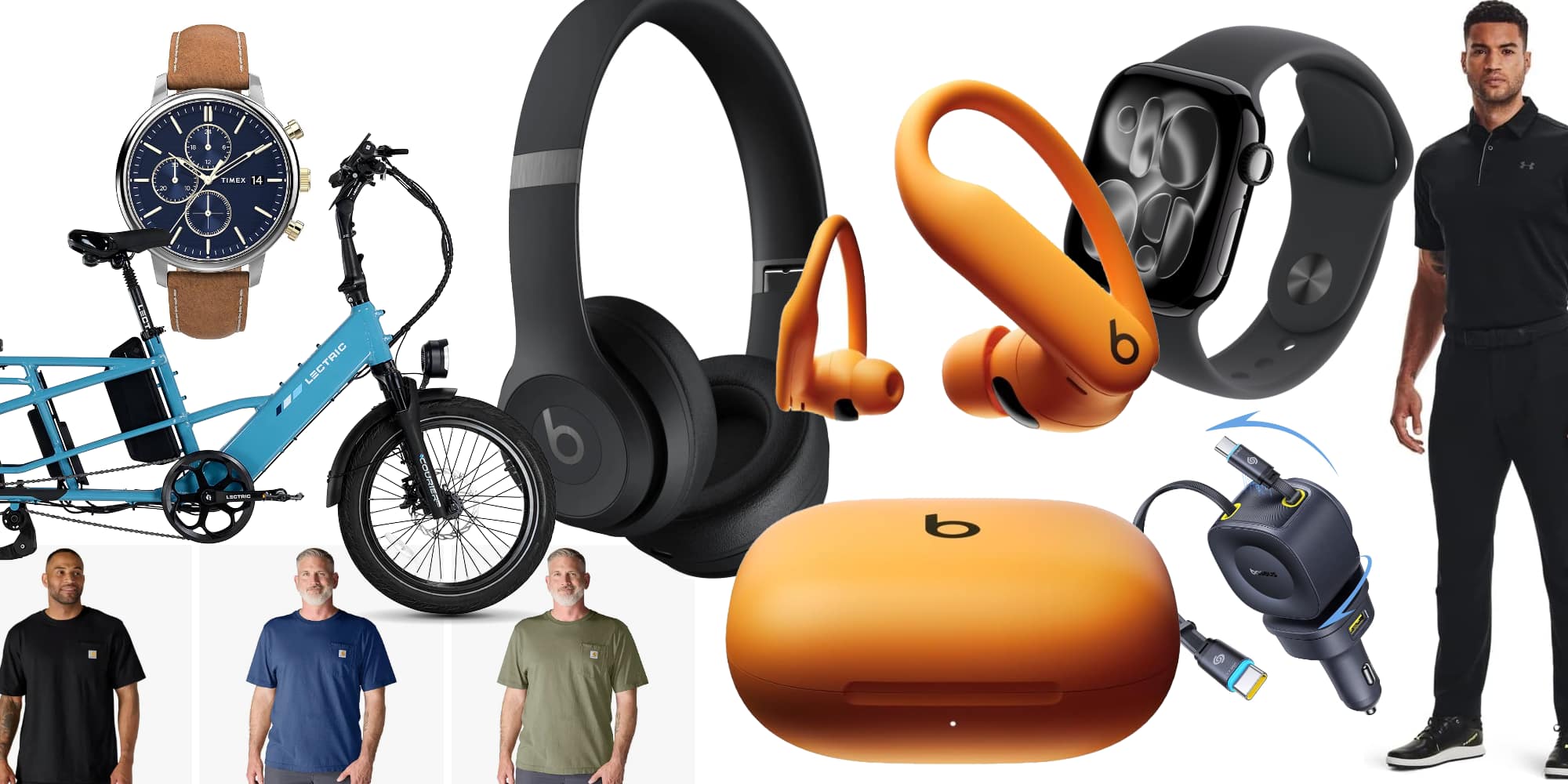 A collage of various electronics