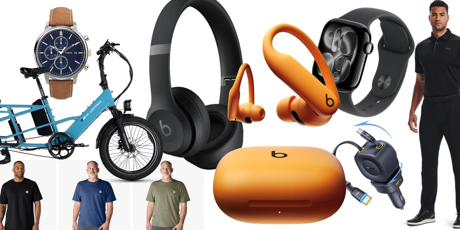 A collage of various electronics