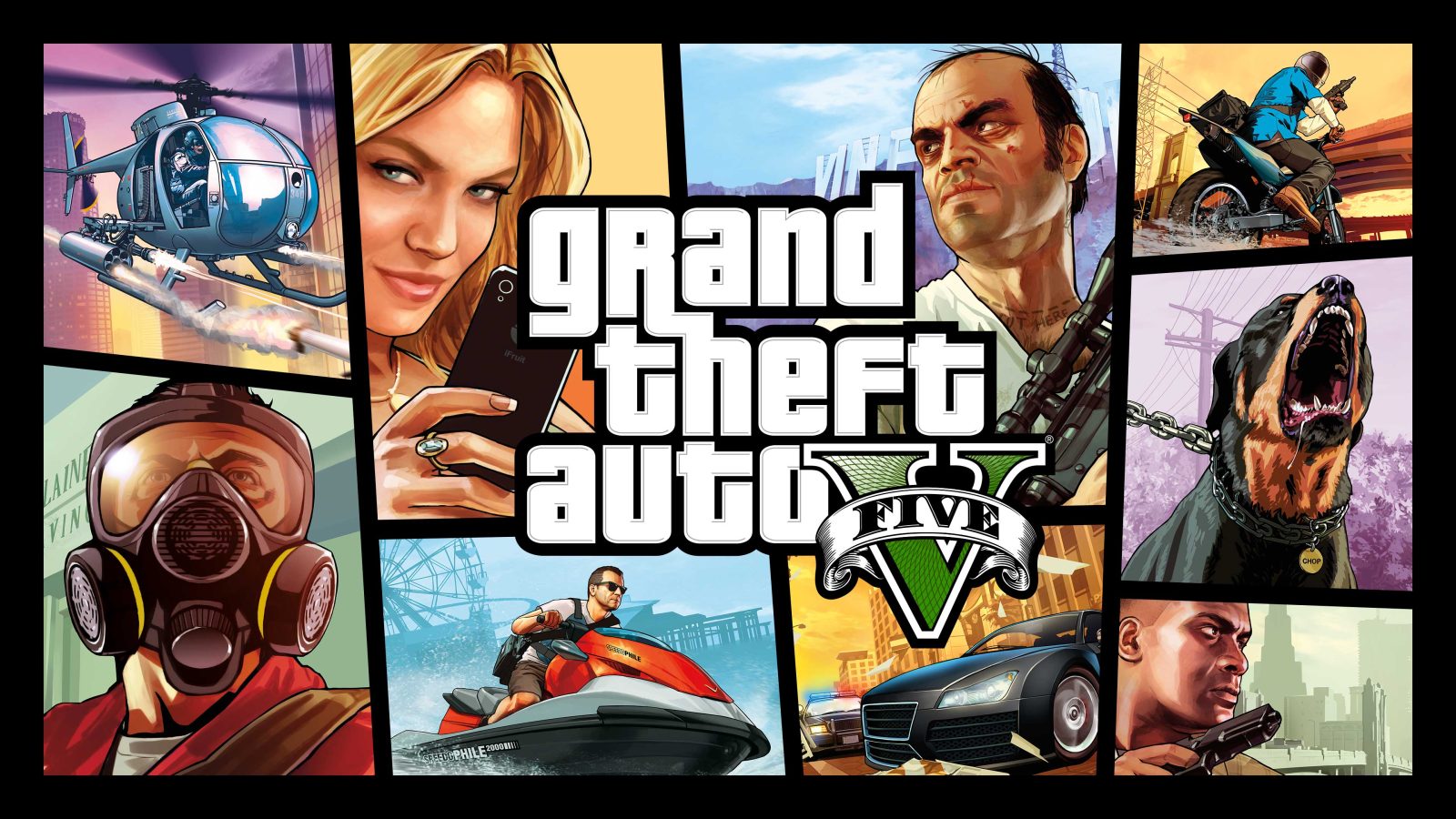 A video game cover with a group of people
