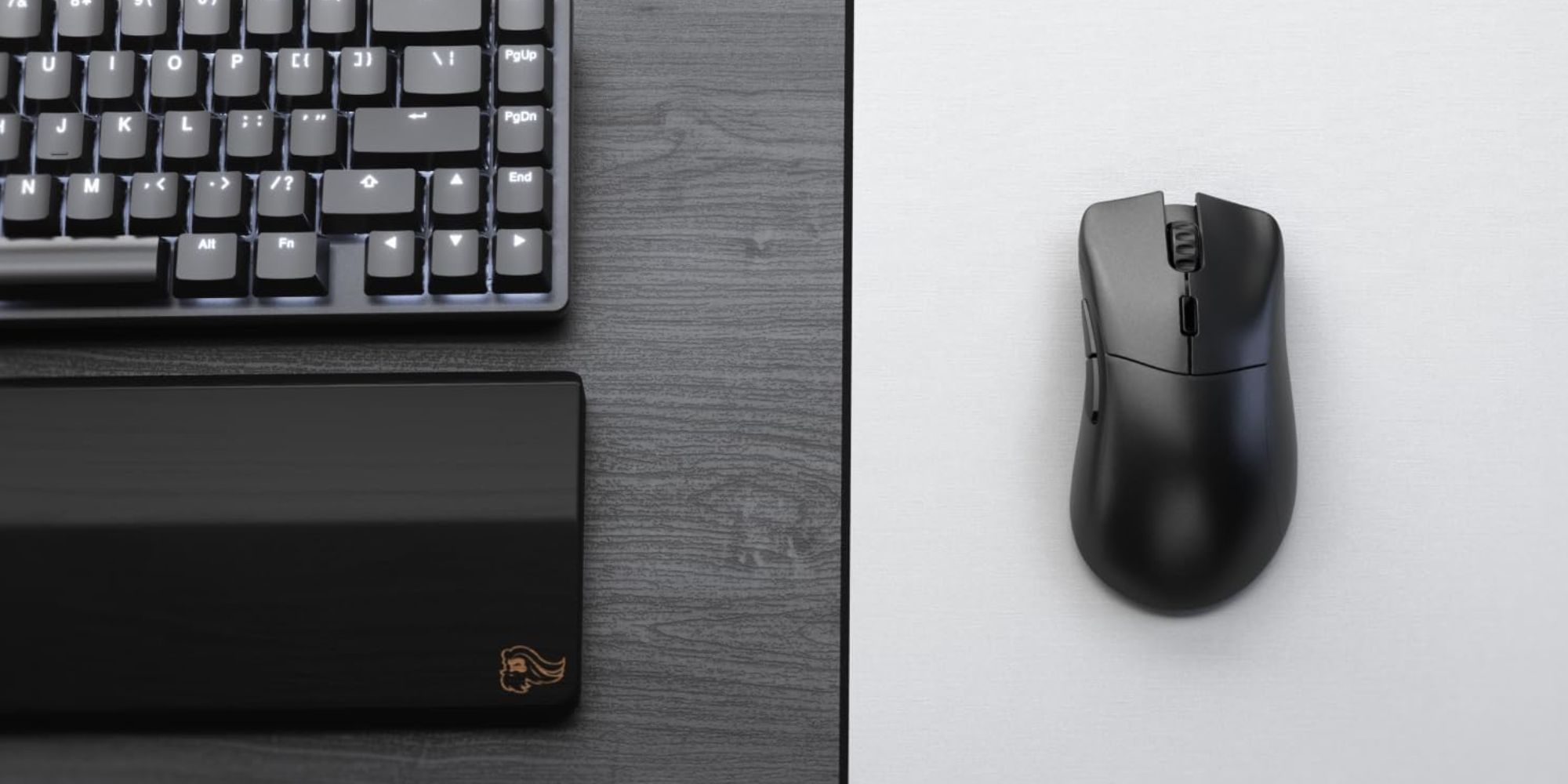 A keyboard and mouse on a table