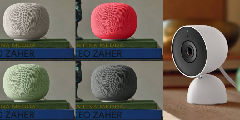 A collage of a small speaker