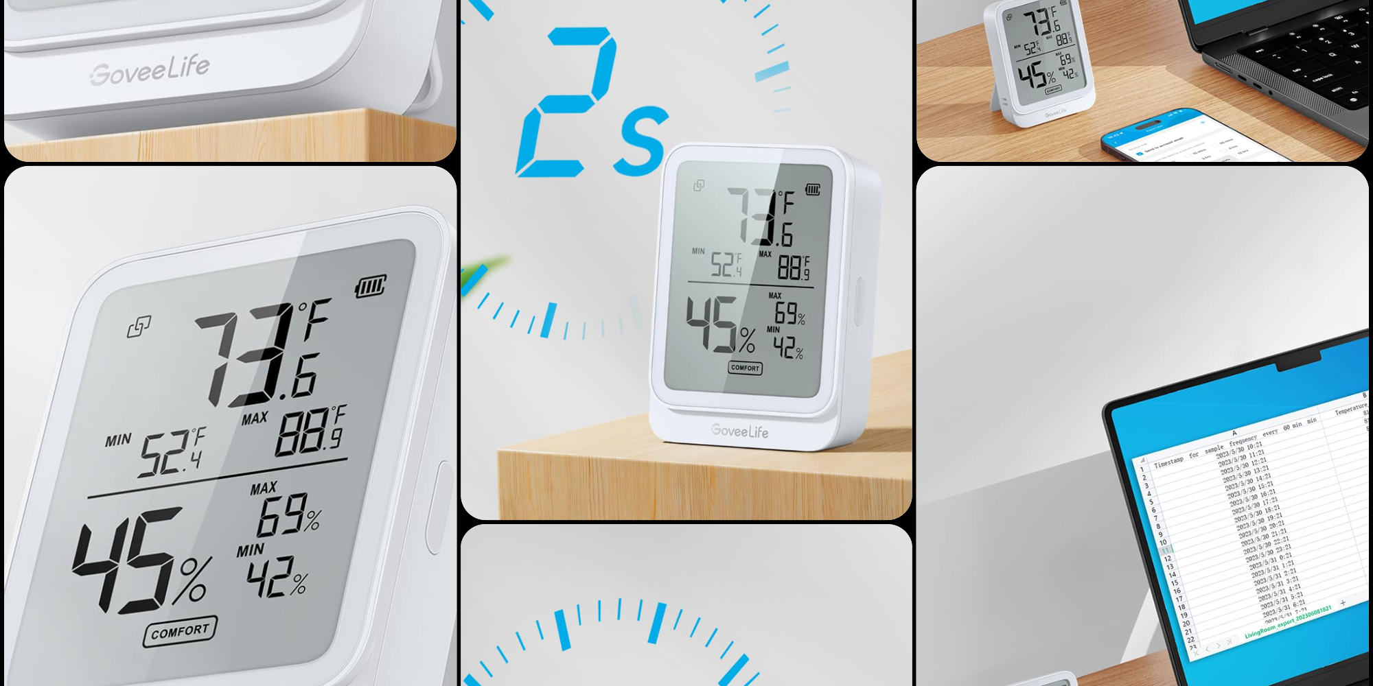 Balance room temps with a pair of Govee’s smart hygrometers down at $10.50 each