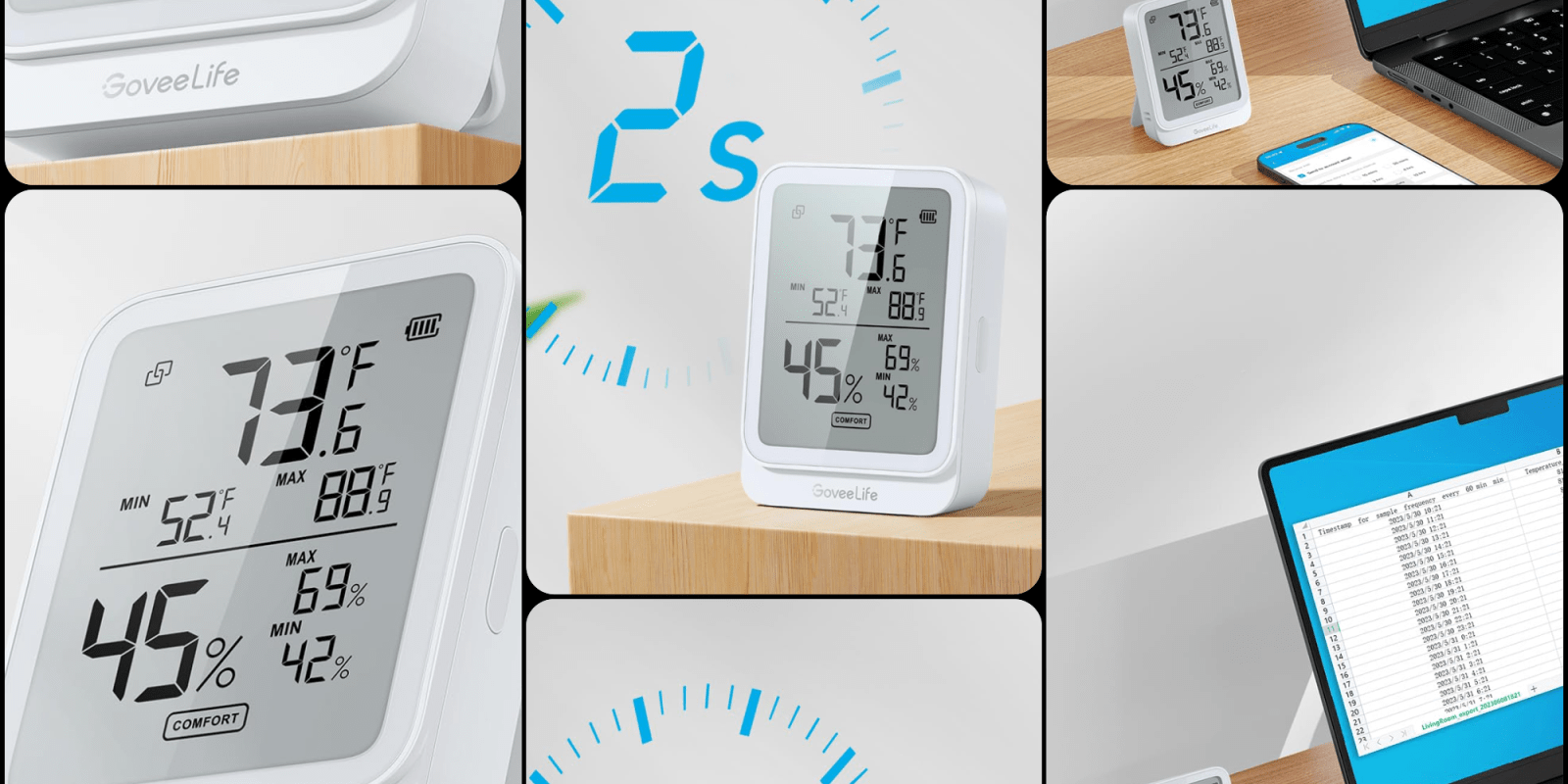 A collage of a digital device