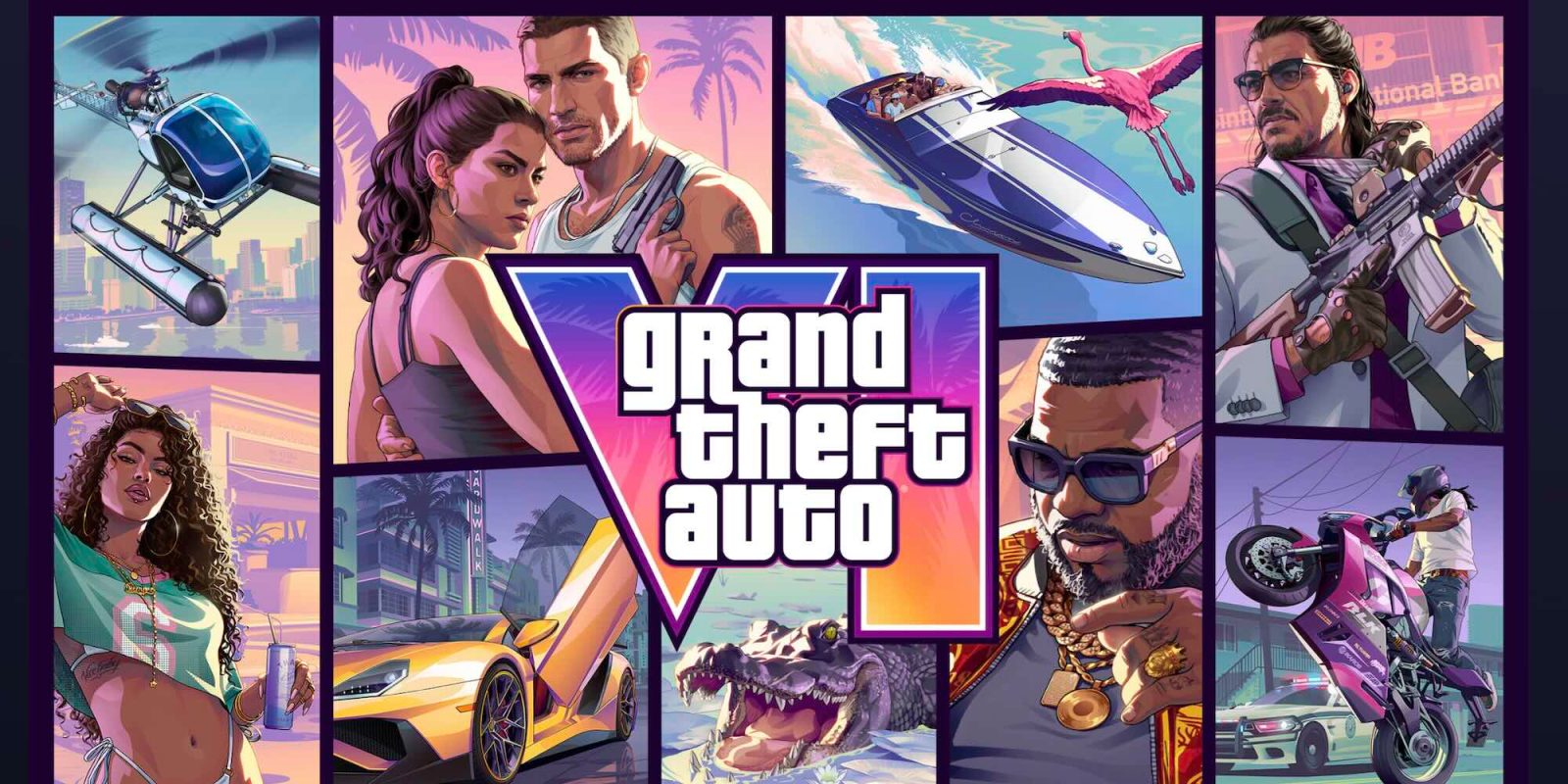 A video game cover with a couple of people and a car
