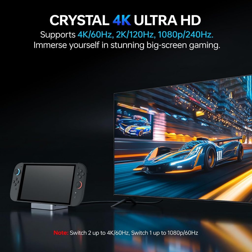 A video game console and a television