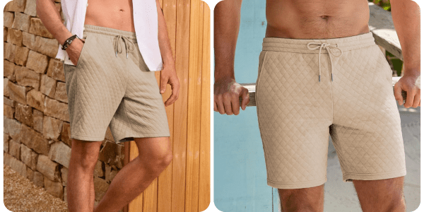 A man wearing shorts