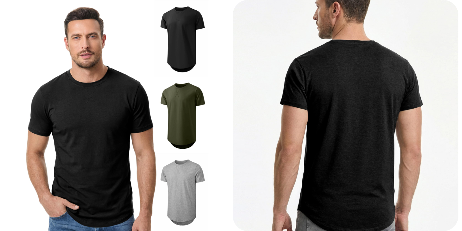 A man wearing a black shirt