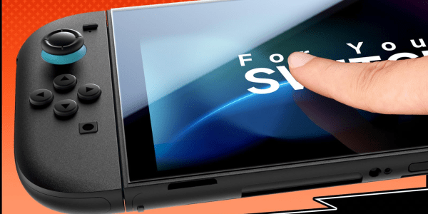 A finger touching a touch screen