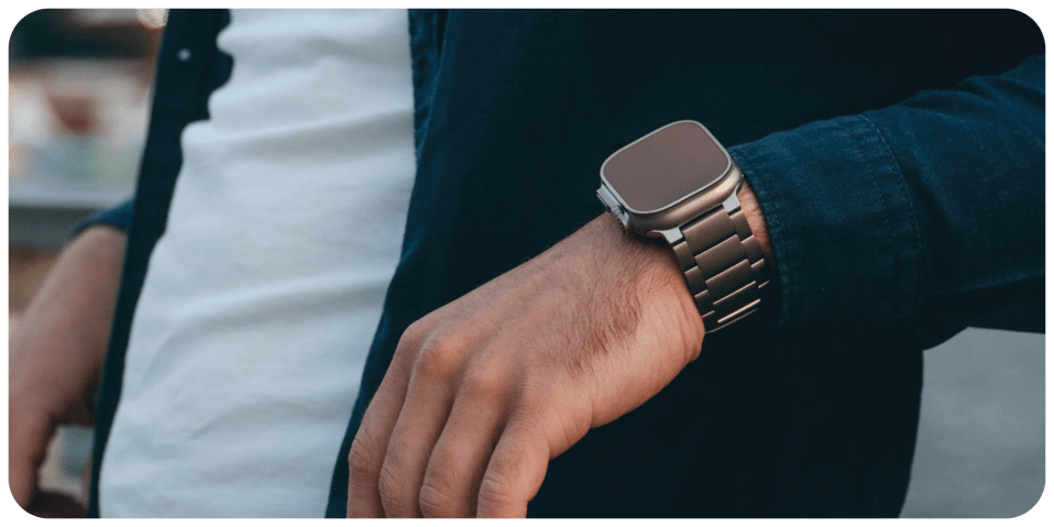 A person wearing a watch