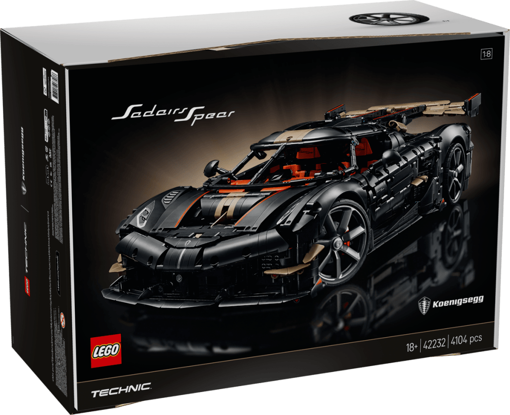 A box of a black sports car