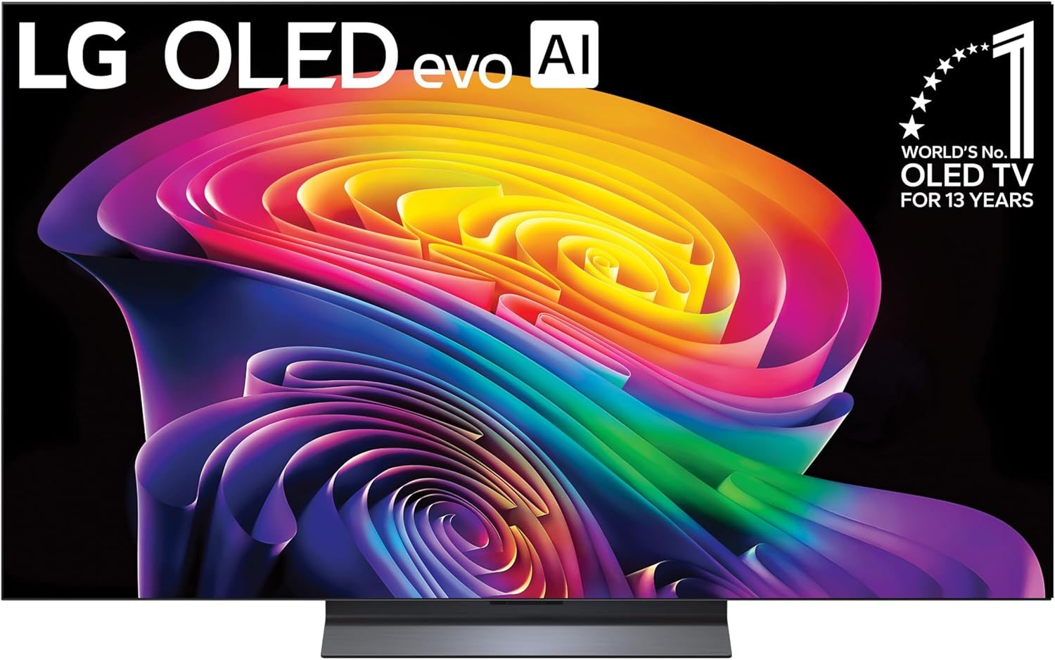 A screen with a colorful image
