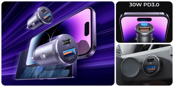 A collage of a phone with a usb port
