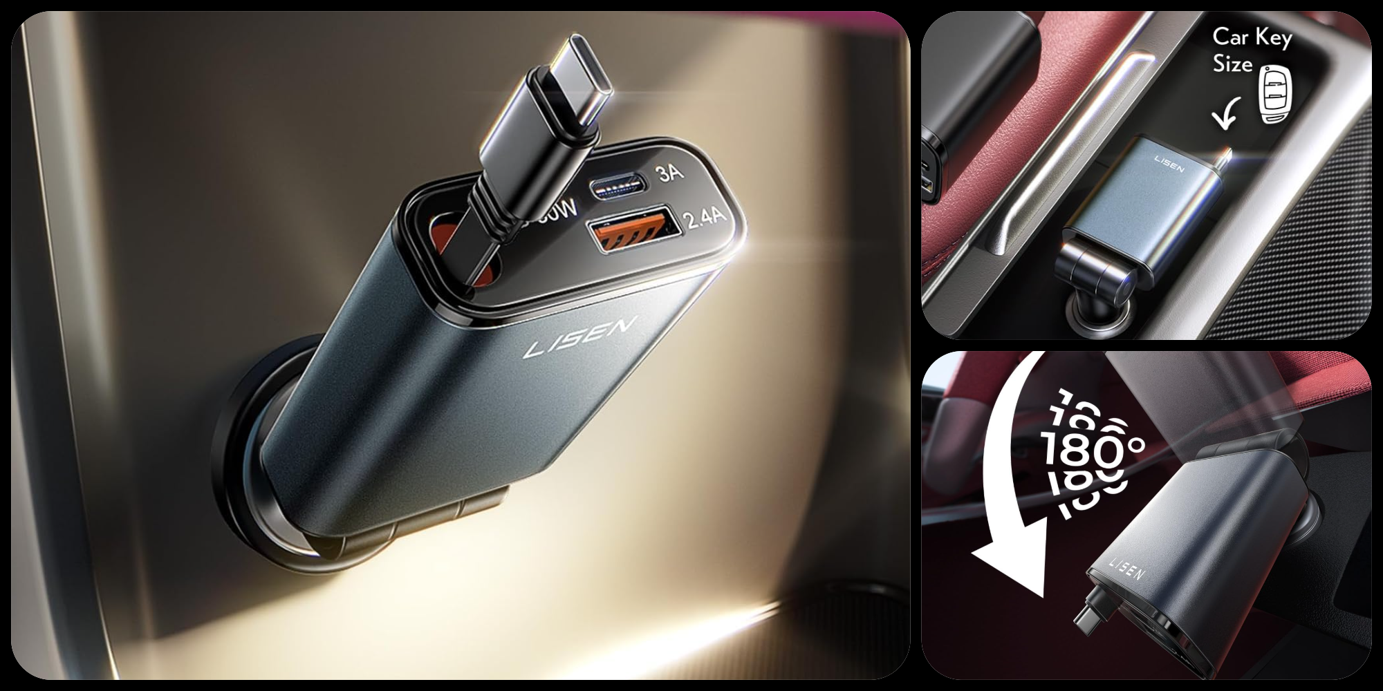 Whoa! This car charger with 60W retractable USB-C is only $8.50 right now