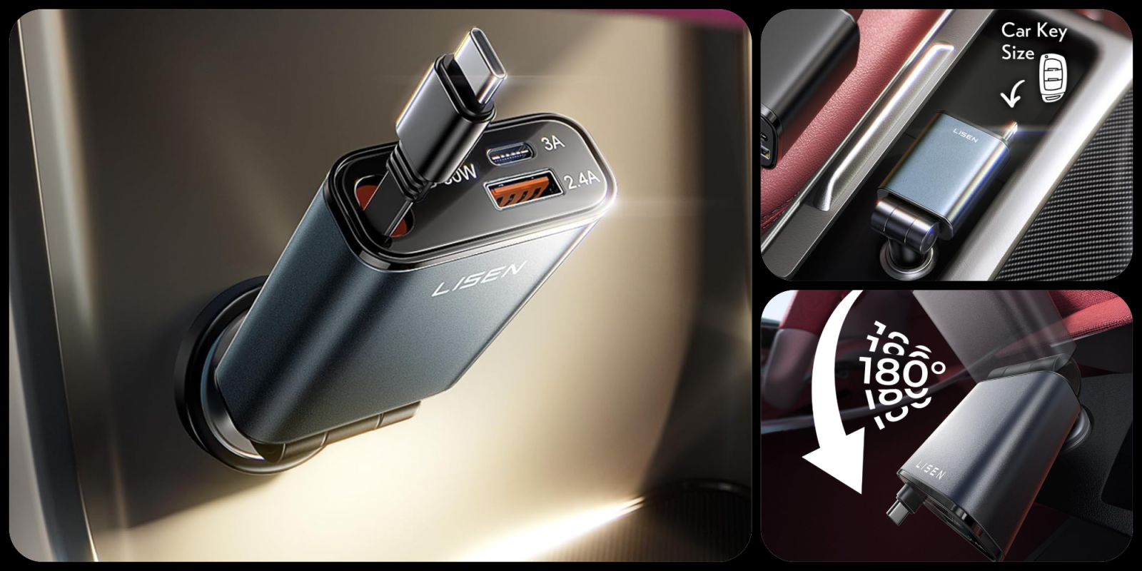 A close up of a charger