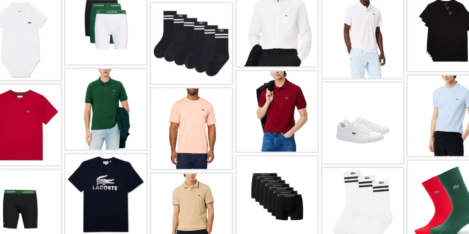 A collage of men's clothes