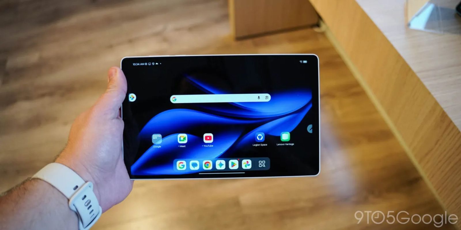 Image showing a person holding Lenovo's Legion Tab Gen 5 model.