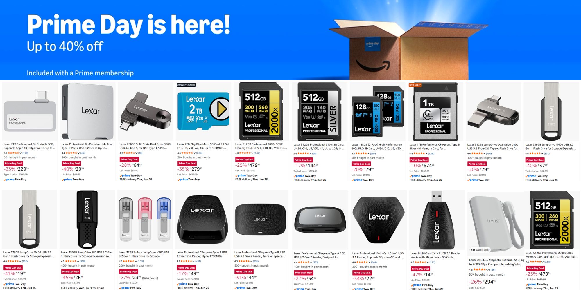 Lexar 2026 Prime Day sale now live at up to 52% off! Best rates on SSDs, memory cards, more since price hike from just $20