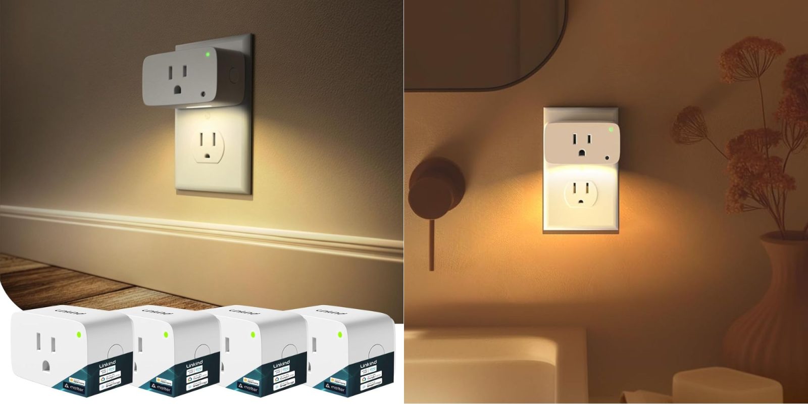 A close-up of a wall outlet