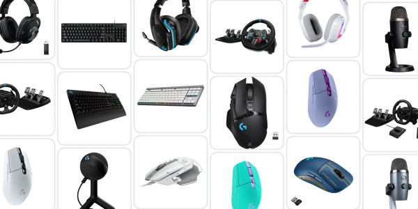 A collage of various computer equipment