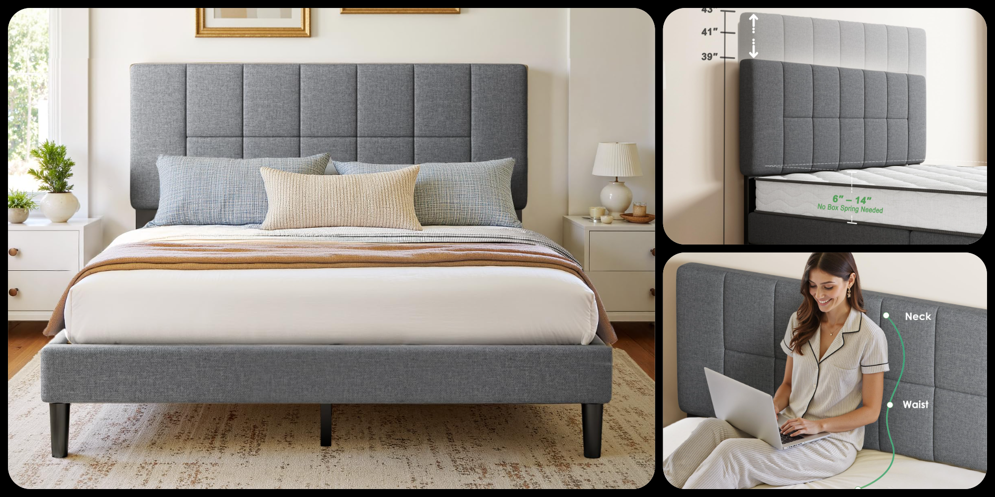 Host guest in spare bedroom with this queen-size bed frame down at $100 shipped