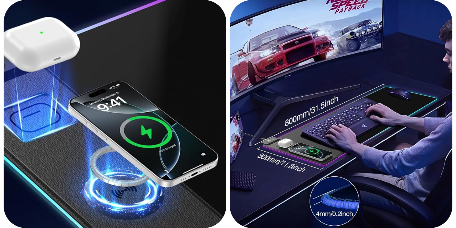 A phone on a stand