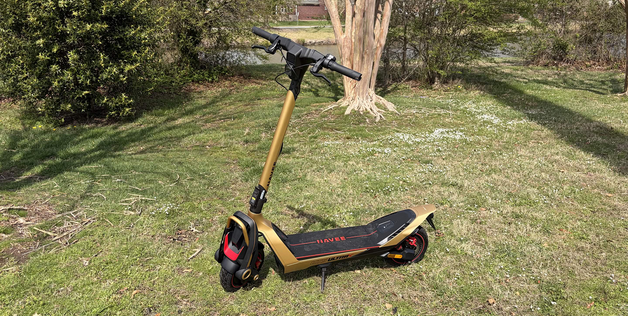A scooter on grass