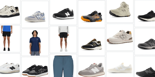 A collage of different shoes