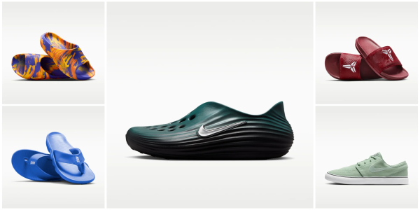 A black and green shoe