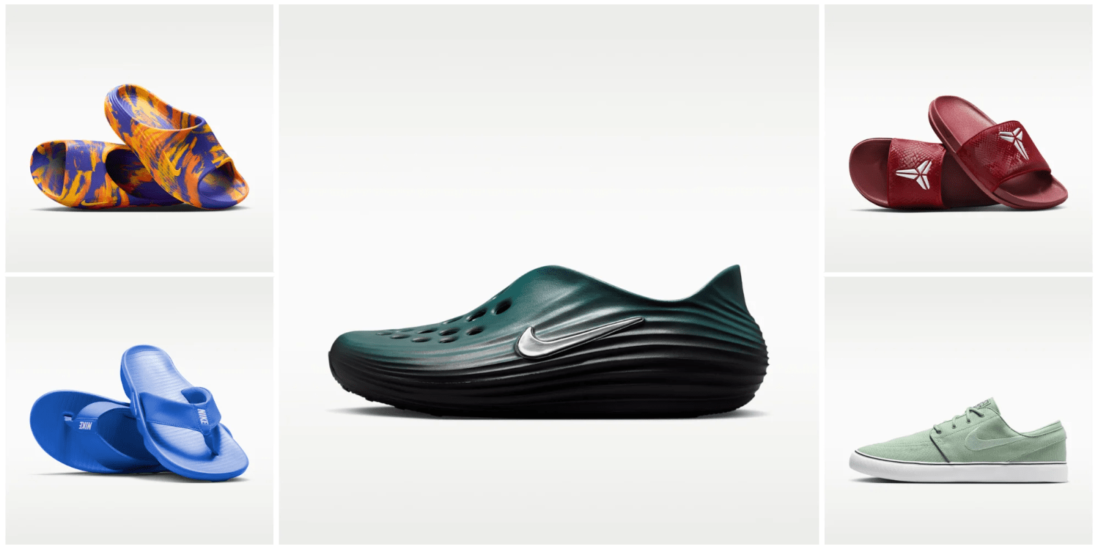 A black and green shoe