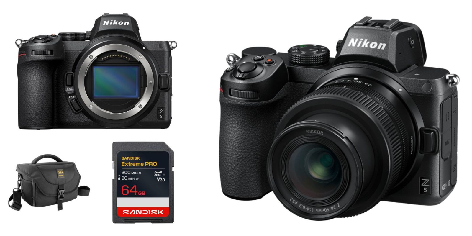 Image showing renders of Nikon Z5 mirrorless camera.
