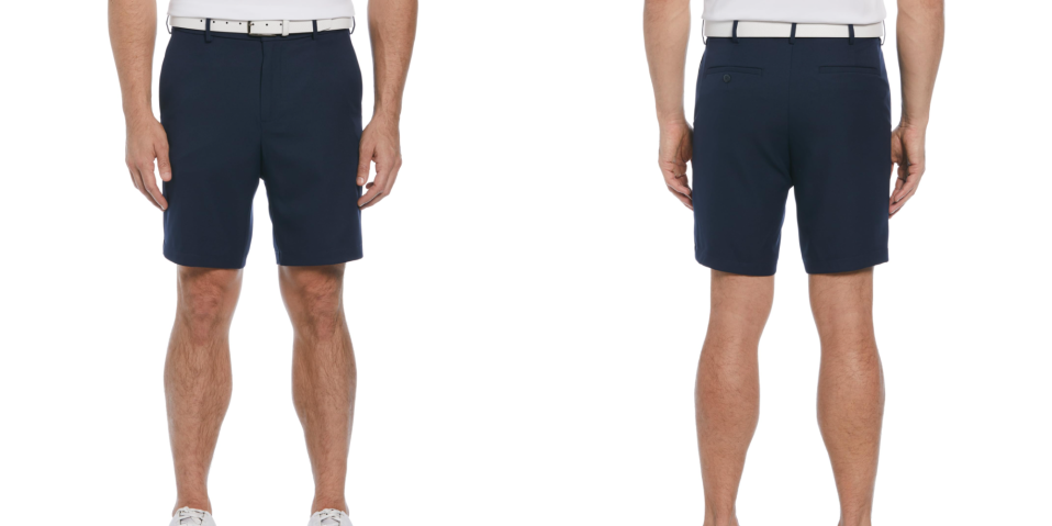 A man wearing shorts and white shoes