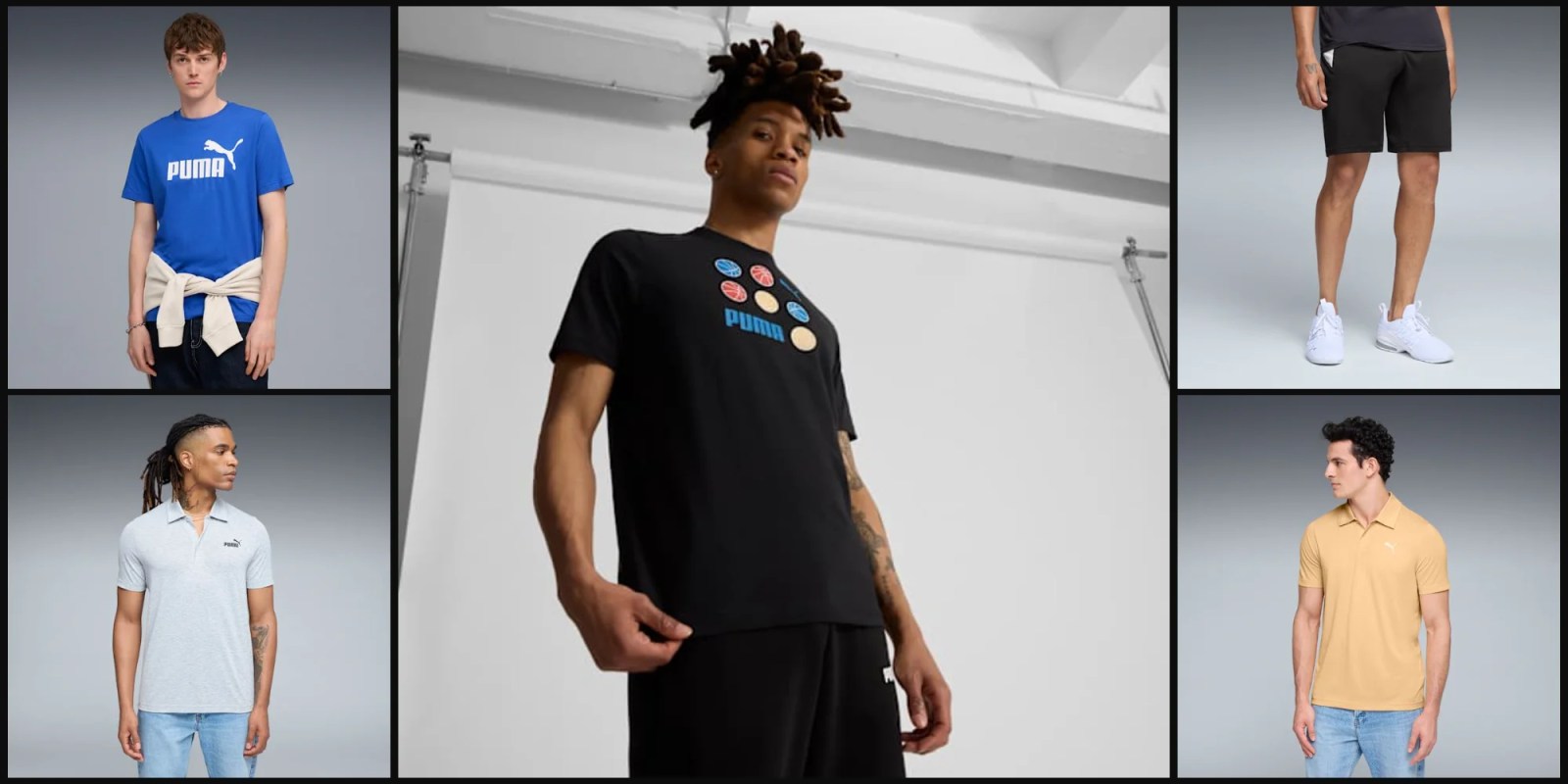 A man with dreadlocks wearing a black shirt