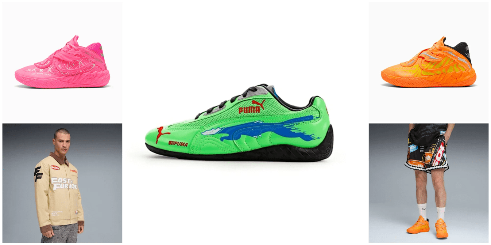 A green and blue shoe