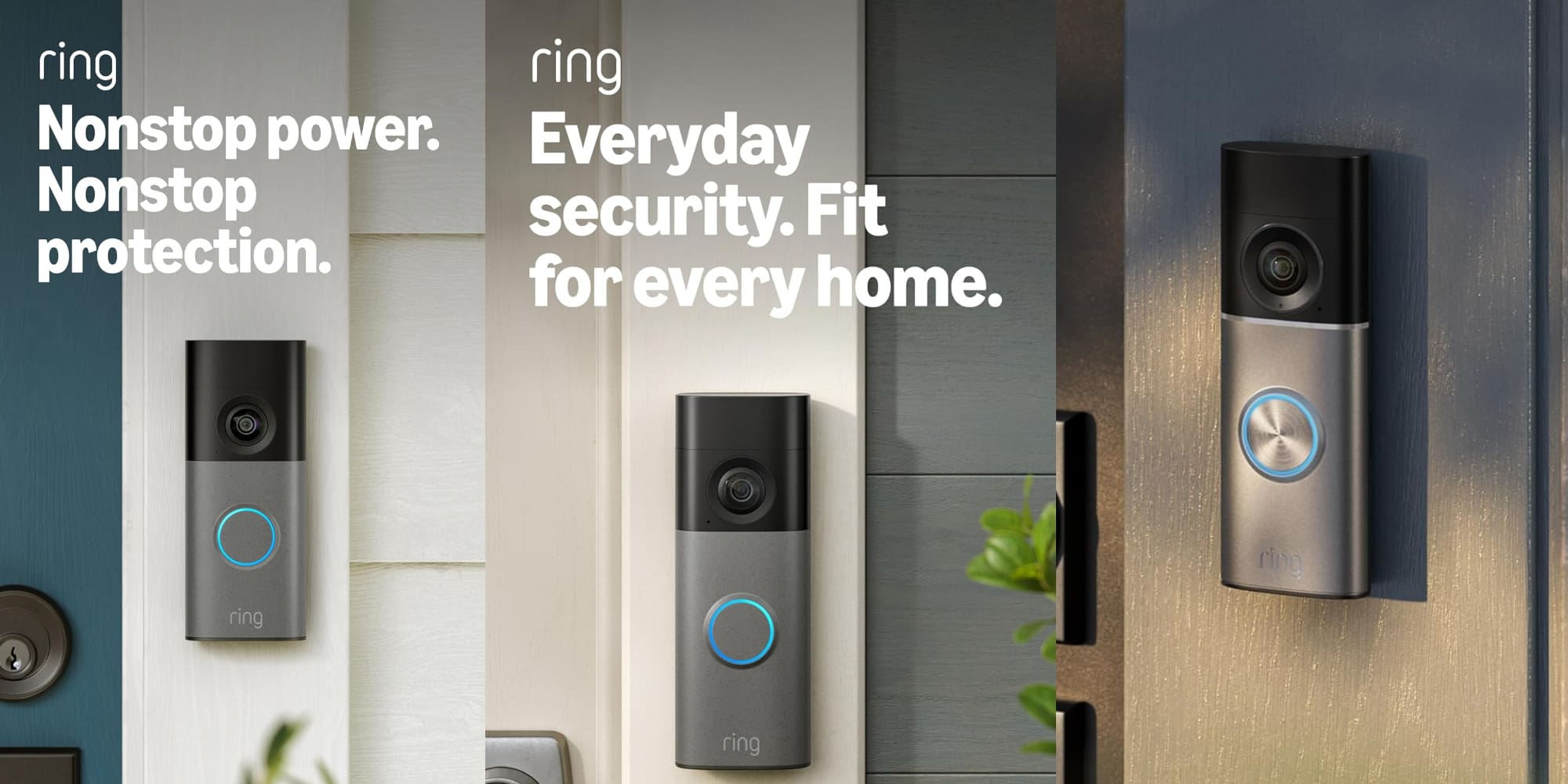 A video doorbell on a wall