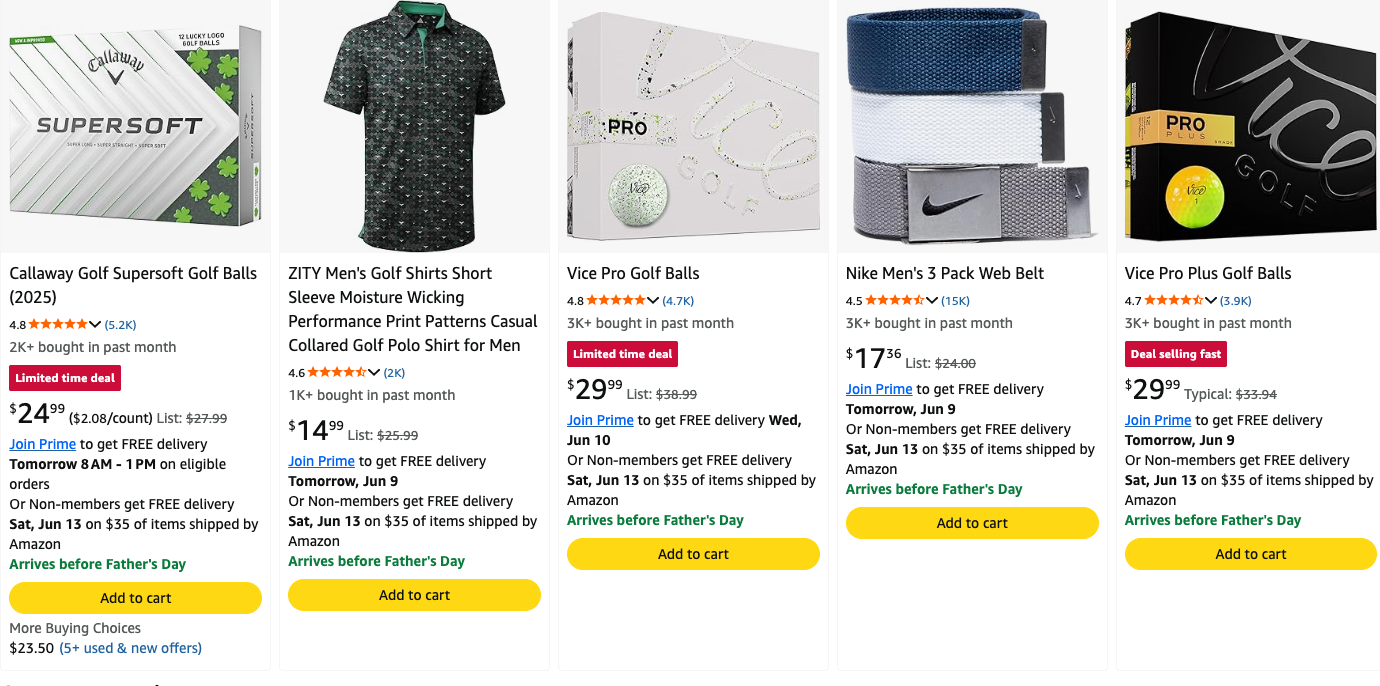 Amazon’s Father’s Day golf deals slash up to 30% off Callaway, TaylorMade, Nike, and more