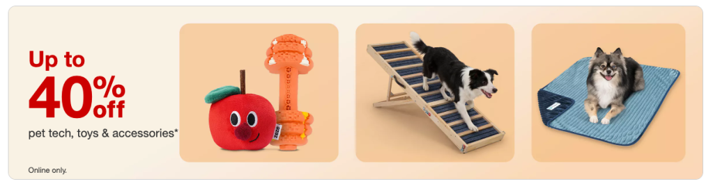A dog on a dog toy