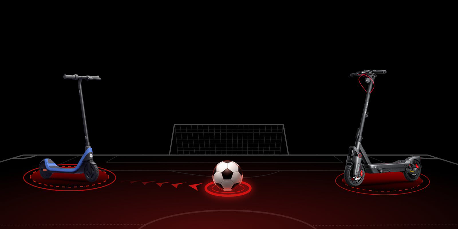 A football ball on a black surface