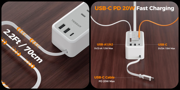 A close up of a power strip