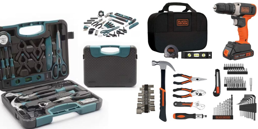 A group of tools in a case