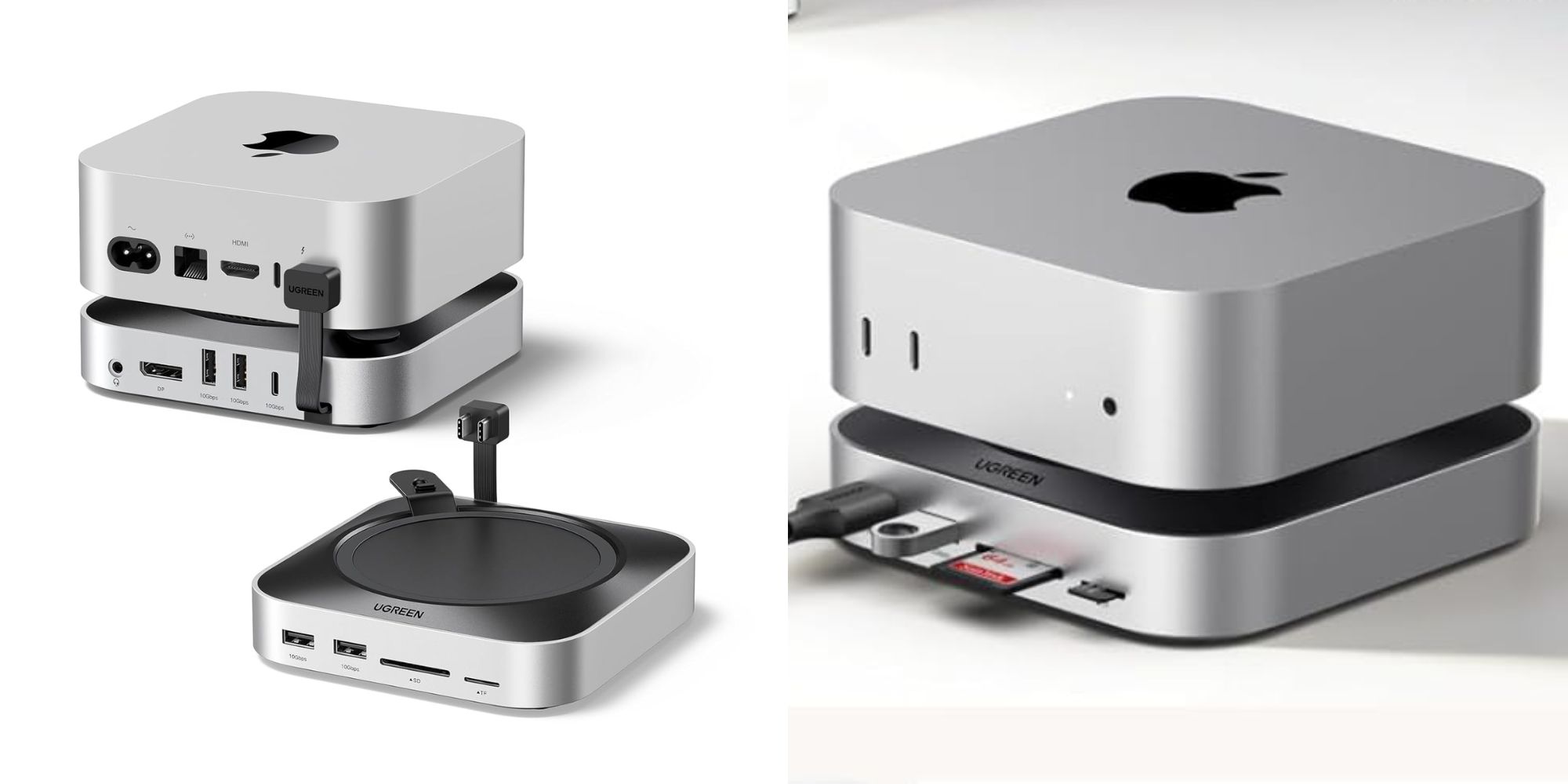 Image showing renders of UGREEN's M4 Mac Mini Dock.