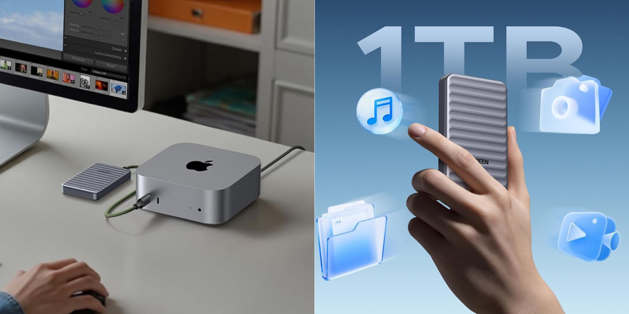 Image showing renders of UGREEN's NeoDrive Go USB4 SSD.